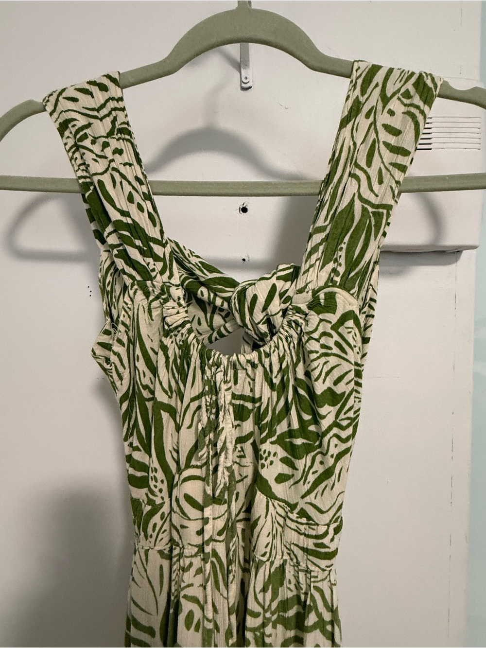 Angie Green and Cream Printed Maxi Dress - Picture 2 of 5
